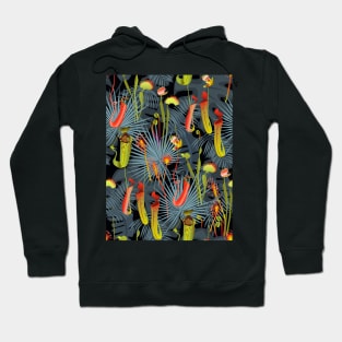 Nocturnal carnivorous flora gray-red Hoodie
